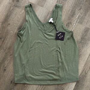 Ava & Viv Olive Green V-Neck Tank